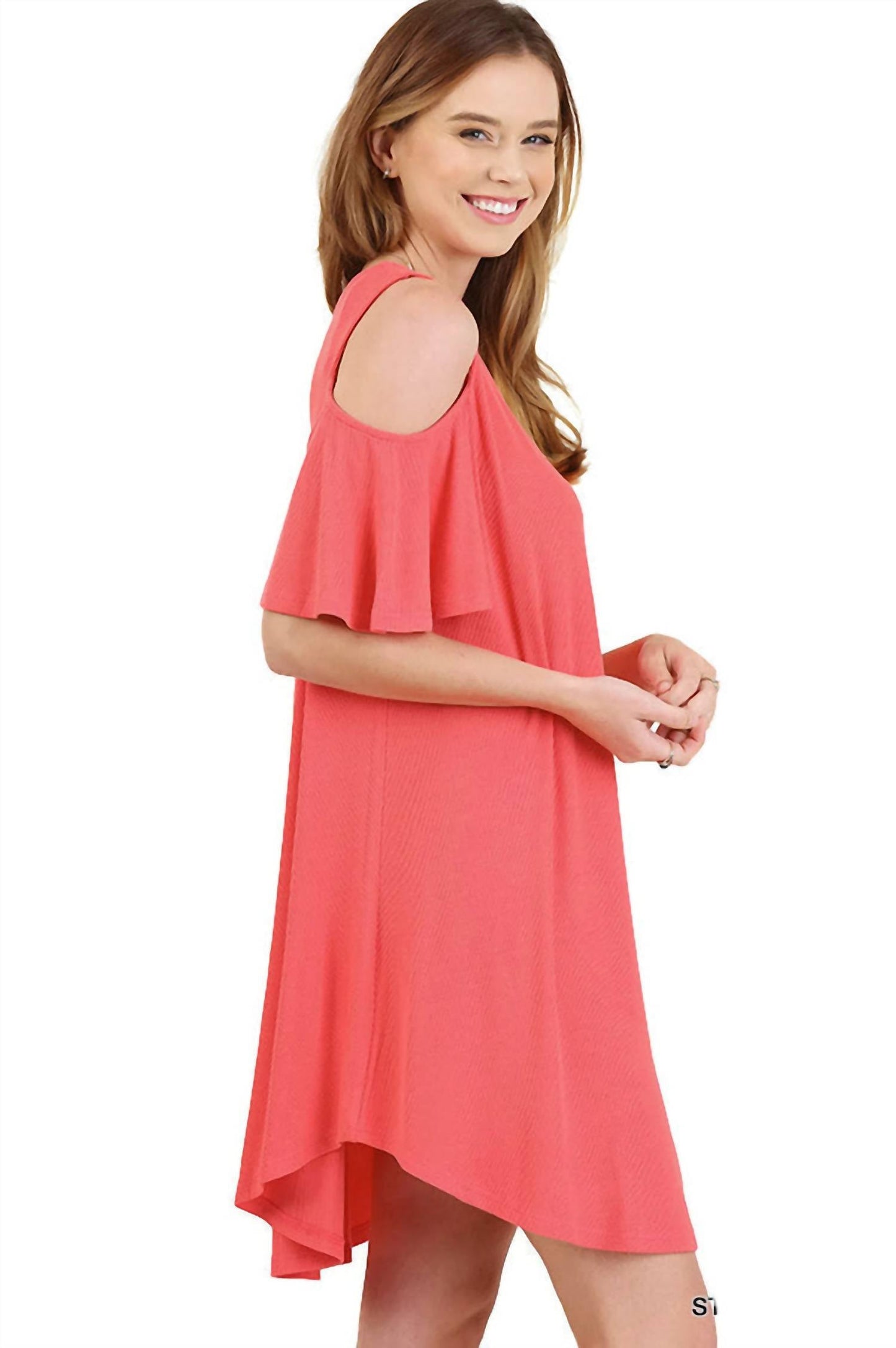 Umgee - Cold Shoulder Butterfly Sleeve Dress