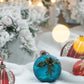 Christmas Ball Ornaments Glass Decorative Hanging Balls Light Blue