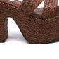 Steve Madden - Women's Round Toe Platform Raffia Heel