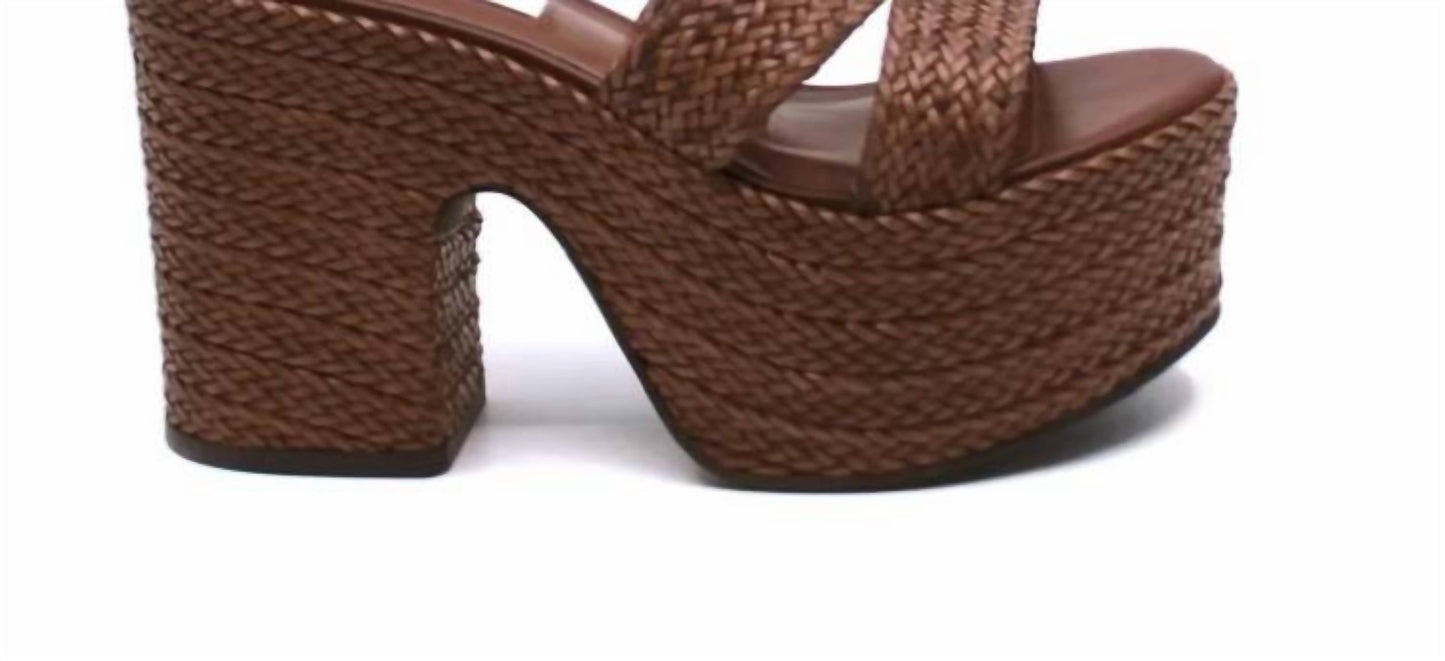 Steve Madden - Women's Round Toe Platform Raffia Heel