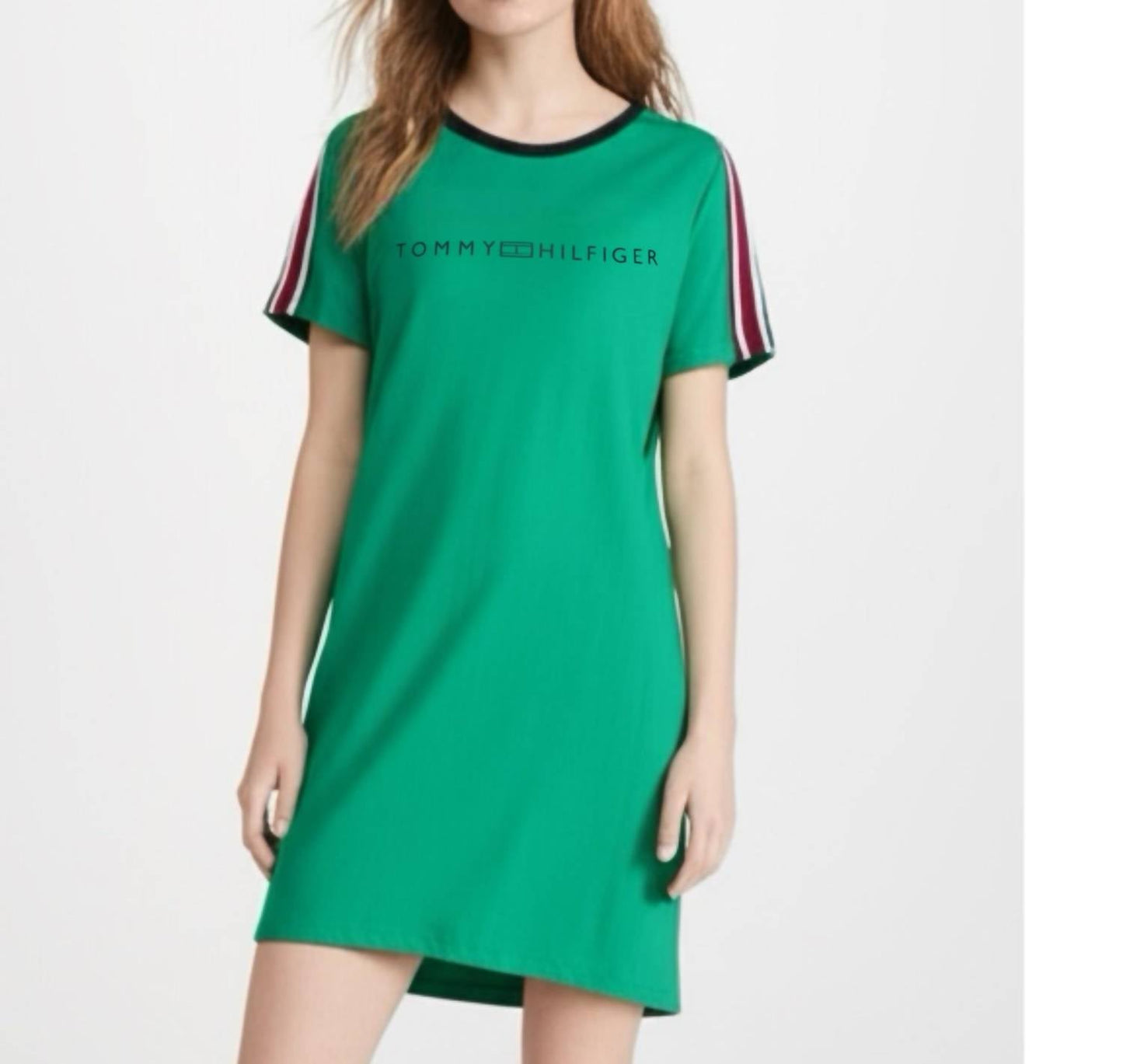 Tommy Hilfiger - Preppy T Shirt Dress Short Sleeve Stripe Accent