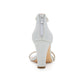 De Blossom Collection - Eden-15 Silver Strappy Rhinestone Heels