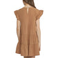 Entro - V-neck Ruffle Dress