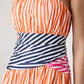 French Connection - Alexis Stripe Strapless Midi Dress
