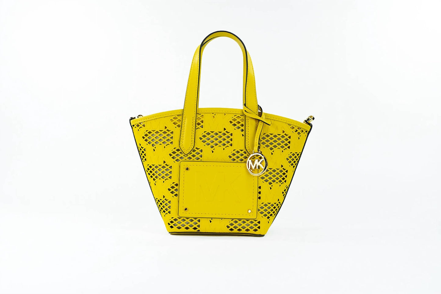 Michael Kors - Kimber Small Daffodil Leather 2-in-1 Zip Tote Messenger Bag Purse