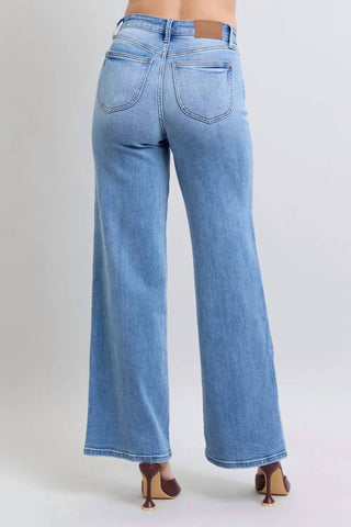 Judy Blue - Full Size Wide Leg Jeans With Pockets