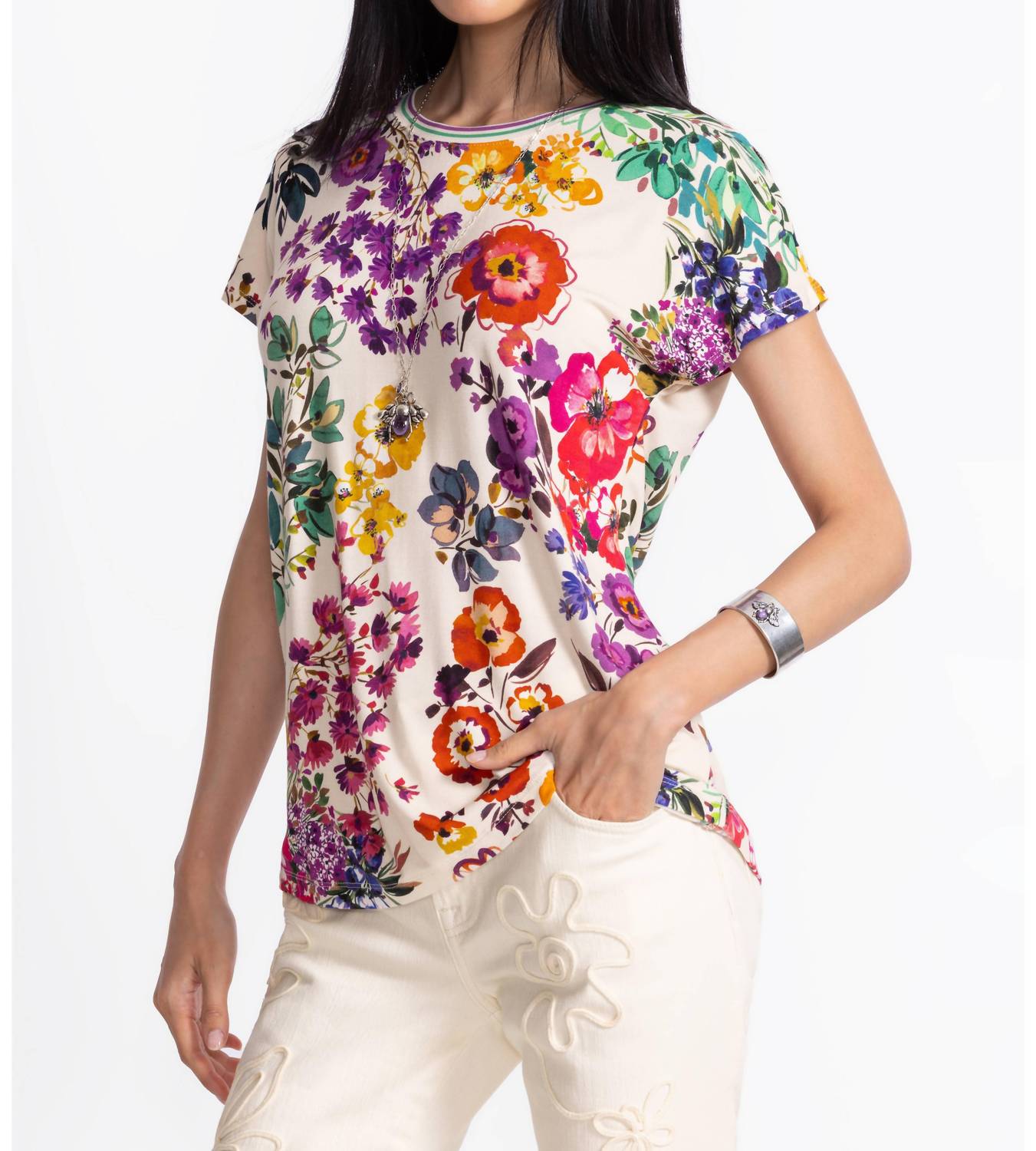 Johnny Was - Jaine Favorite Relaxed Dolman Sleeve Tee