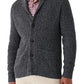 Faherty Marled Organic Cotton & Cashmere Cardigan in Deep Charcoal Marl  Size Xx-Large
