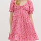 Entro - Smocked Floral Mini Dress