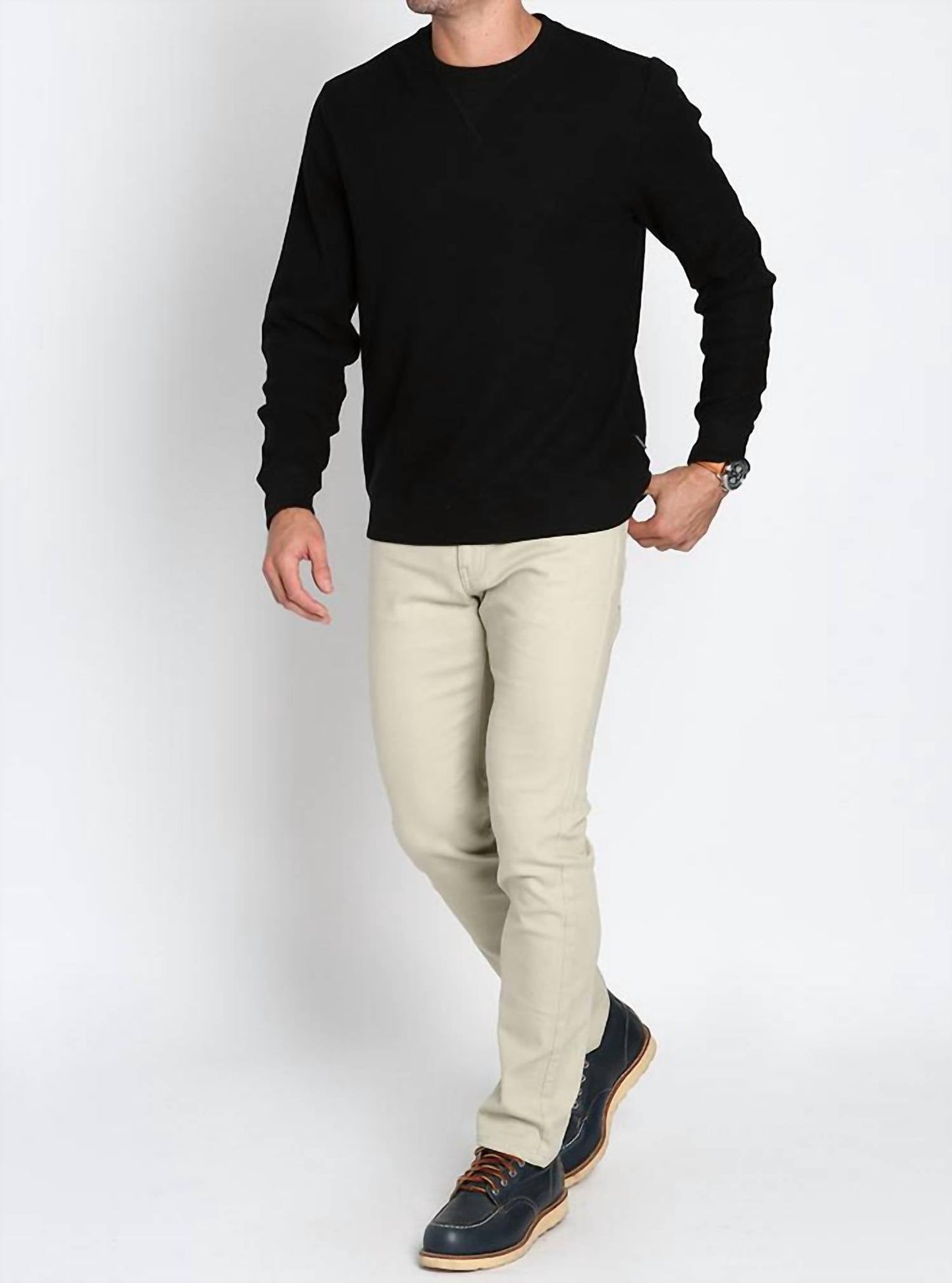 Jachs New York - Brushed Waffle Crewneck Sweatshirt