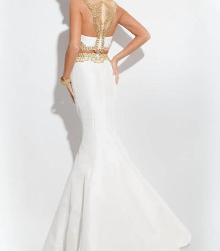Rachel Allan - Beaded Two-piece Taffeta Mermaid Gown