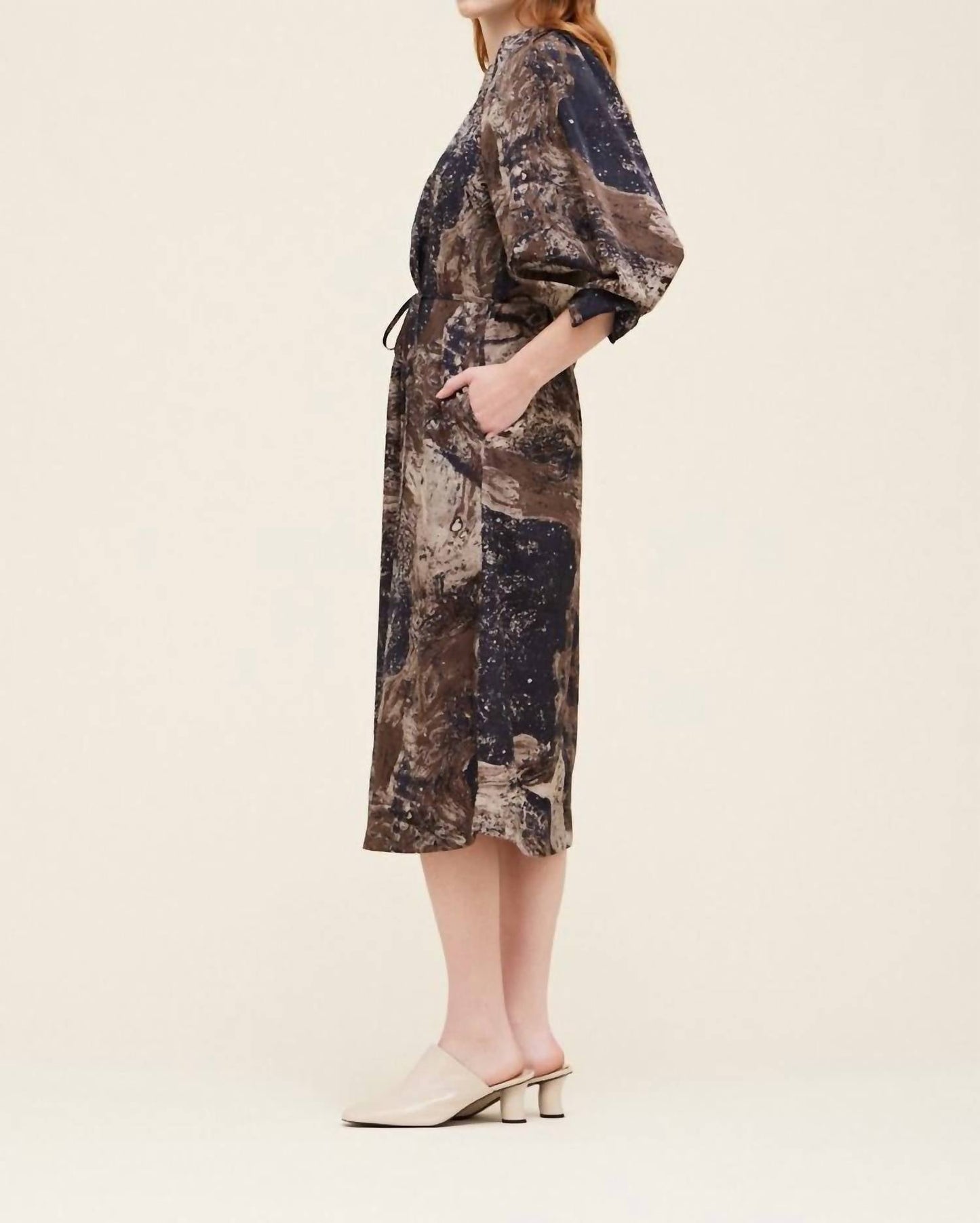 Grade & Gather - Blossom Sleeves Printed Dress