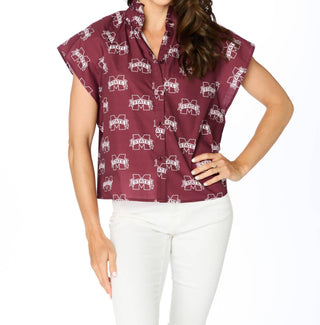 Stewart Simmons - Mississippi State Poplin Blouse