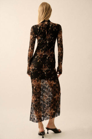 Promesa - Floral Print Lace Dress