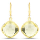 21.40 Carat Genuine Lemon Quartz .925 Sterling Silver Earrings