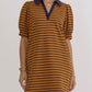 Entro - Stripe Collared Mini Dress