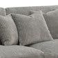 Tavia Reversible Sectional Sofa With 6 Pillows - Gray