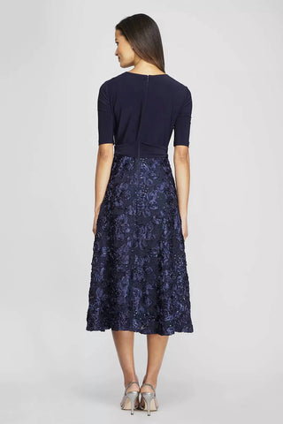 Alex Evenings - Sequin Lace And Jersey Fit-and-flare Party Dress