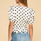 Tcec - Polka Dot Print Scoop Top