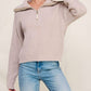 Allie Rose - Soft Plush Half Zip Sweater