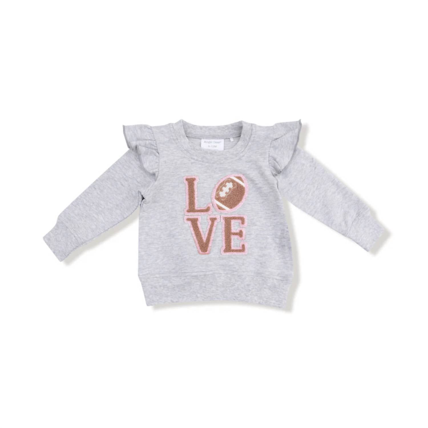Angel Dear - Girls' Love Patch Sweatshirt And Tutu Set