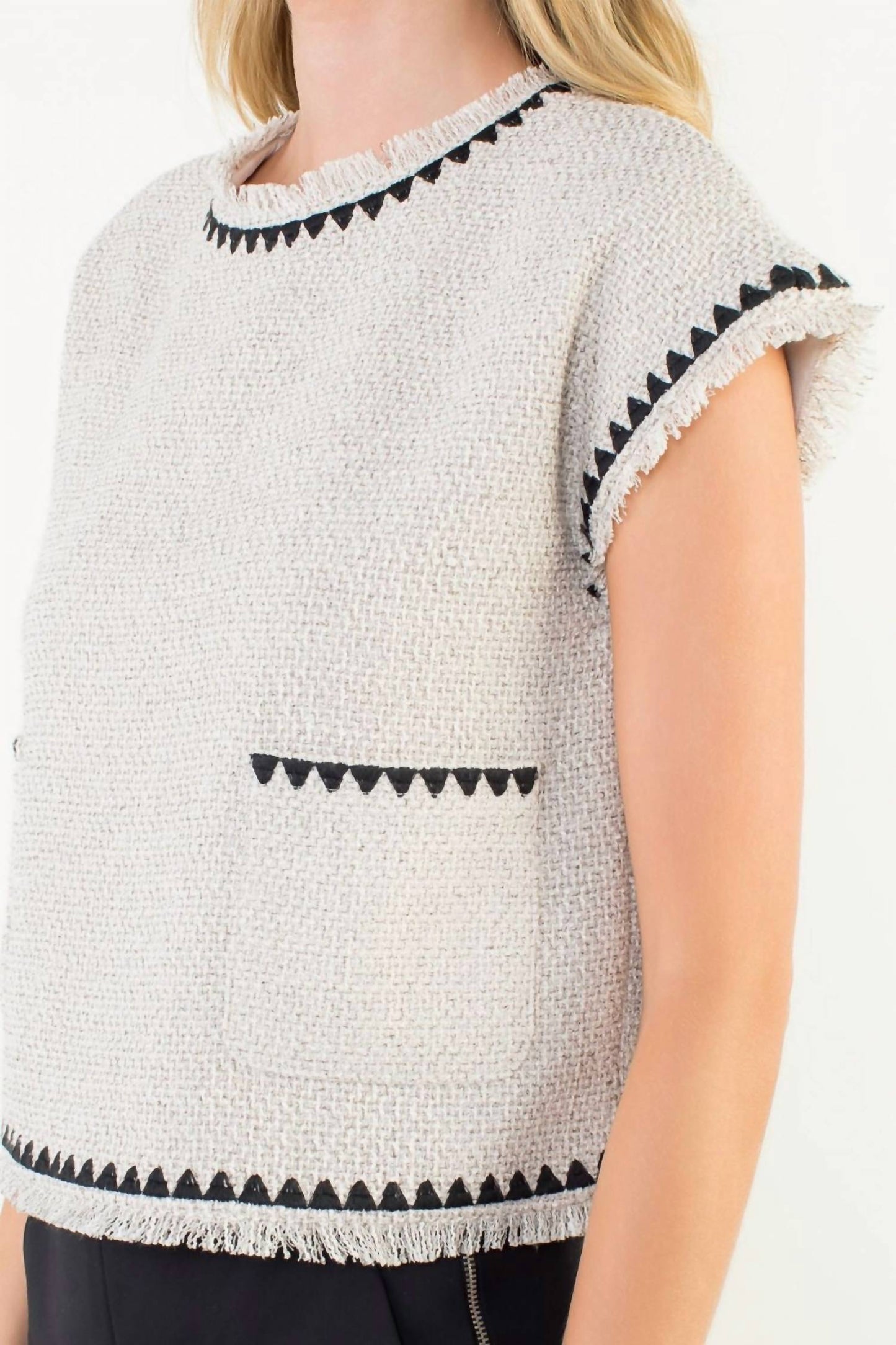 Thml - Sleeveless Tweed Top