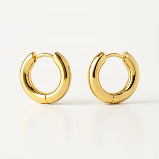 Eklexic - Women's Chunky Huggie Hoop Earrings