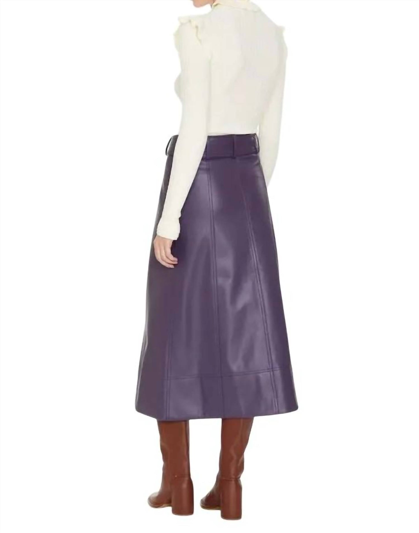 Marie Oliver - Greenwich Vegan Leather Skirt