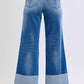 Judy Blue - Cuffed Retro Wide Leg Jeans