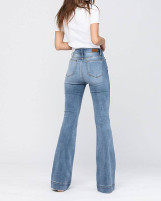 Judy Blue - Mid Rise Trouser Flare Jeans