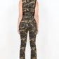 American Bazi - V-cut Camo Flared Pants