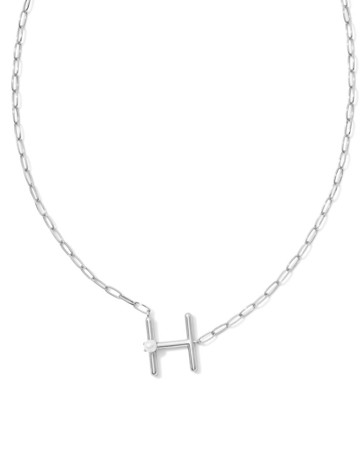 Kendra Scott - Women's Pearl Letter H Pendant Necklace