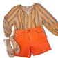 Current Air - Multi Stripe Round Neck Blouse
