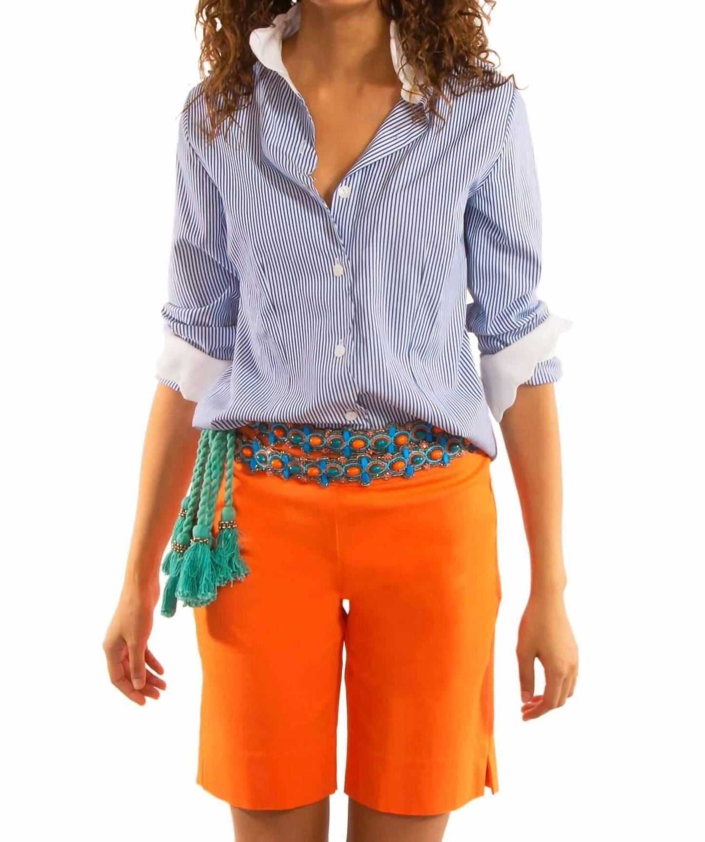 Gretchen Scott - Pique Pinstripe Top