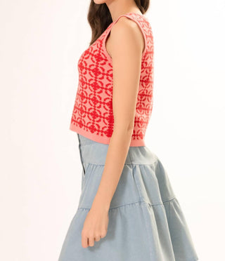 Area Stars - INTARSIA KNIT SLEEVELESS TOP