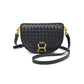 Urban Expressions - Alise Woven Vegan Leather Saddle Crossbody