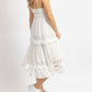 Day + Moon - BOHO TASSEL TIE MIDI DRESS