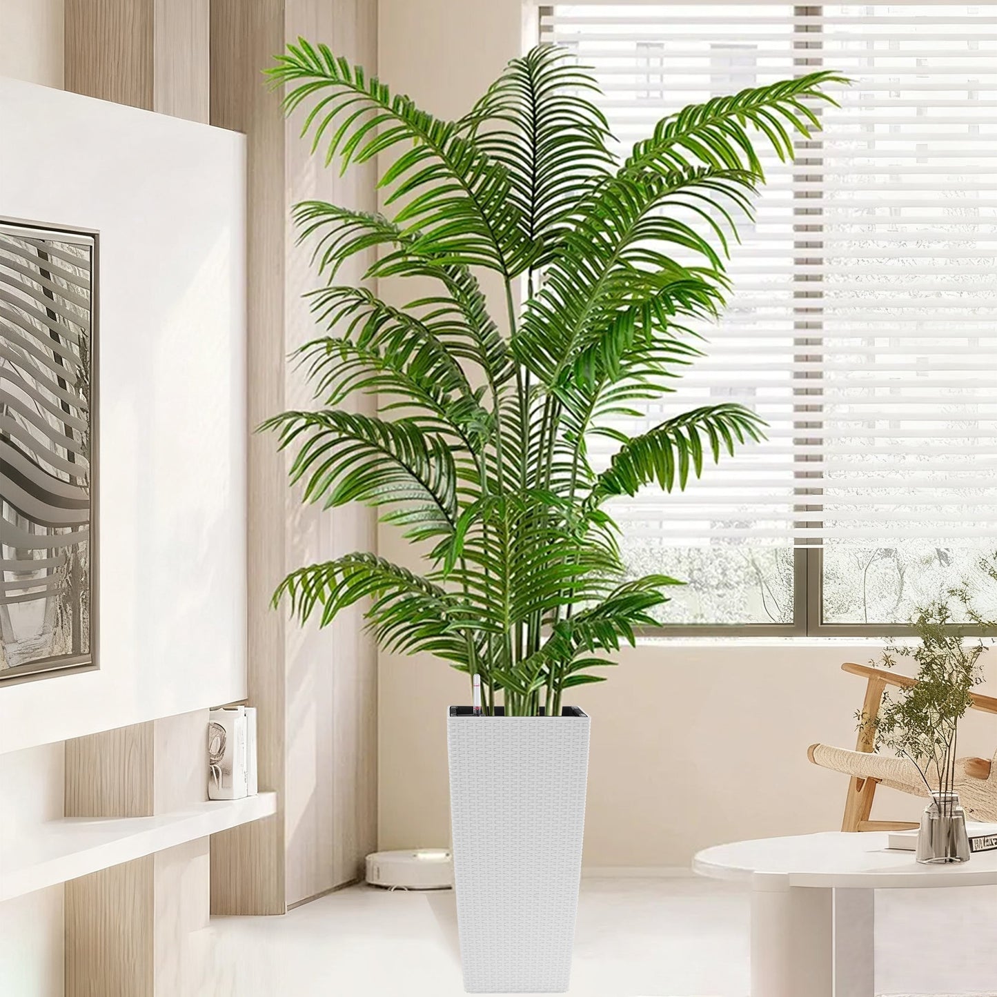 Pack of 2 Square Planters with Automatic Watering System