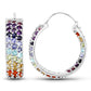 8.79 Carat Genuine Multi Stones .925 Sterling Silver Earrings