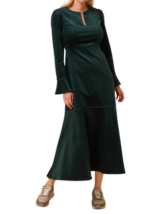 Aspiga - Paloma Round Neck Long Sleeve Stretch Corduroy Dress