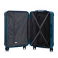 3-Piece ABS Spinner Wheel Luggage Set 20"/24"/28" Dark Blue