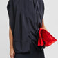 Tibi - Stretch Silk Nylon Cape Top