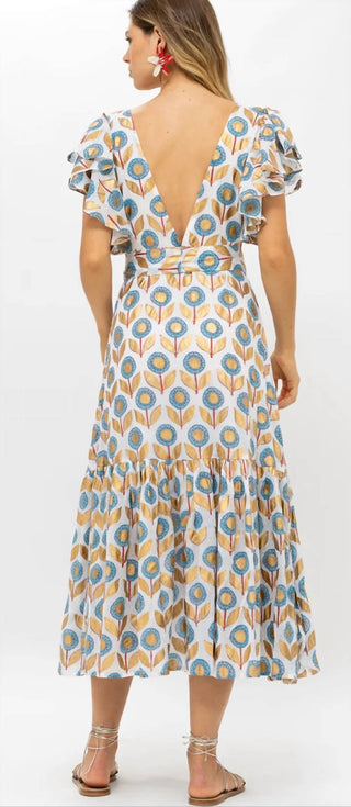 Oliphant - Belted Flirty Maxi Dress