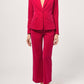 Adelyn Rae - Bella Belted Velvet Trousers | Fuchsia