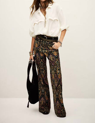 Ba&Sh - Pantalon Swae Patterned Flared Pants