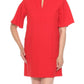 Joseph Ribkoff - Buttoned Shoulders Mini Shift Dress