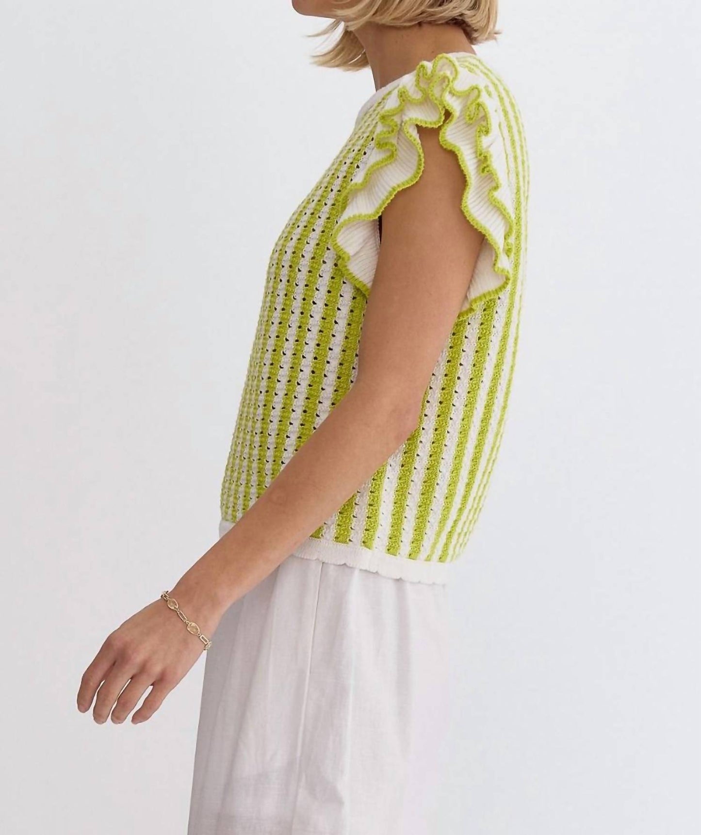 Entro - Striped Knit Top