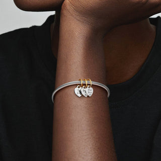 Pandora - Women's Two-tone Splittable Friendship Triple Dangle Charm