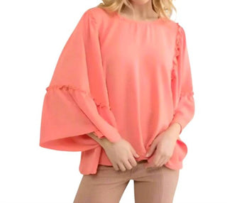 143 Story - Ruffle Flare Sleeves Top