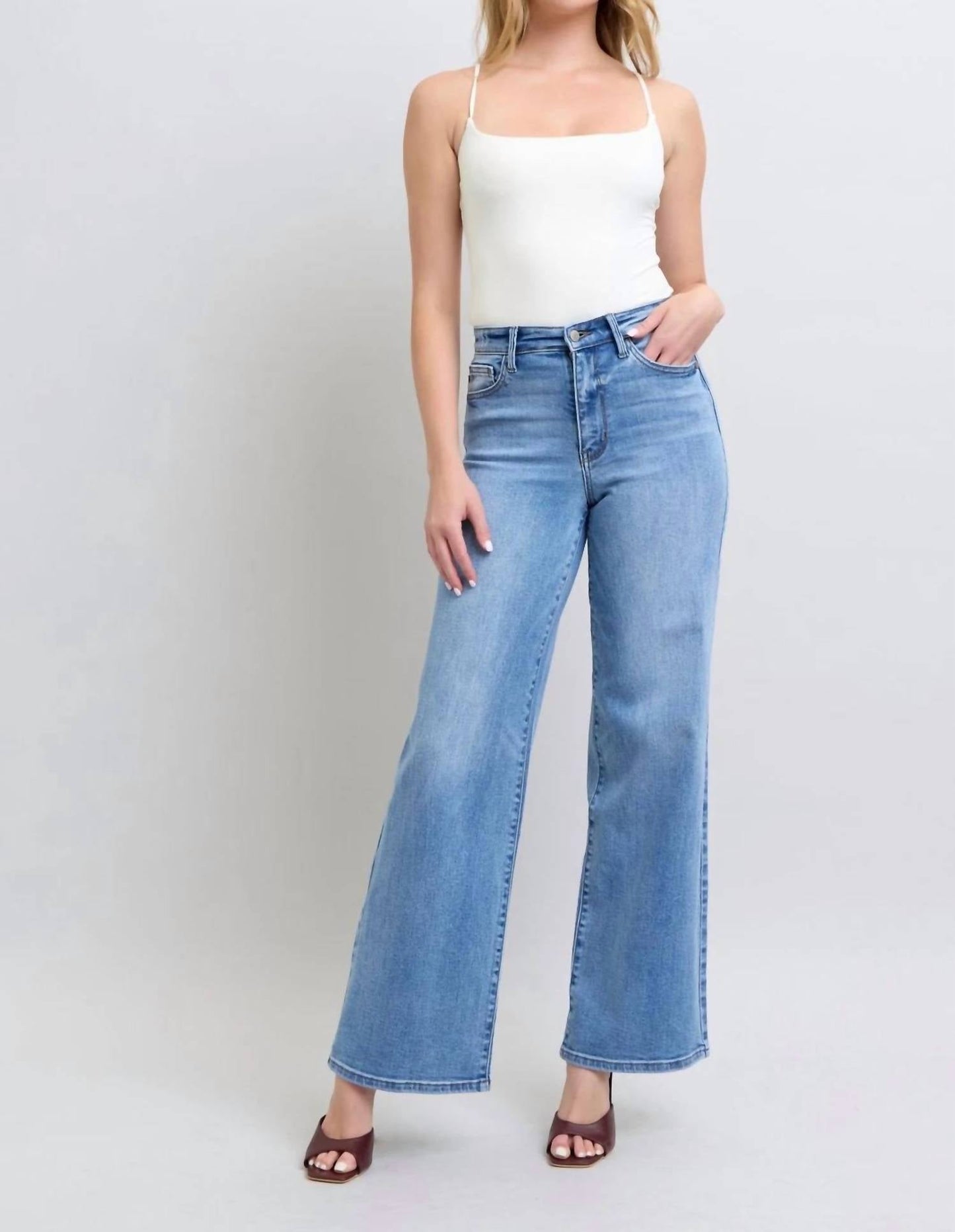 Judy Blue - Full Size Wide Leg Jeans
